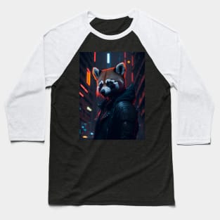 Red Panda Rain Rebel Baseball T-Shirt